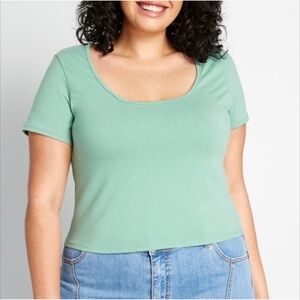 Large Modcloth Learn the Basics Short Sleeve Tee - jade